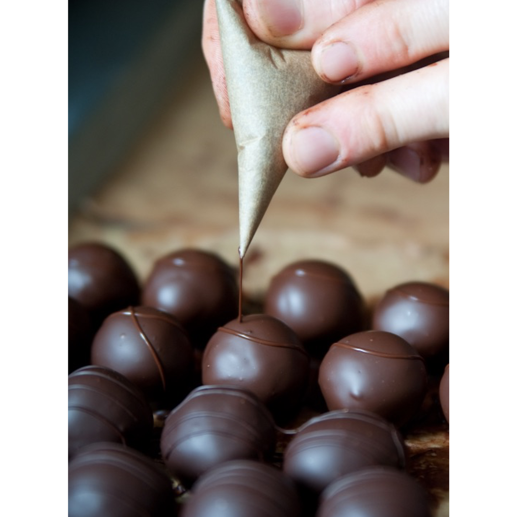 Dark Chocolate Vanilla & Maple Truffles (4 Piece Box)