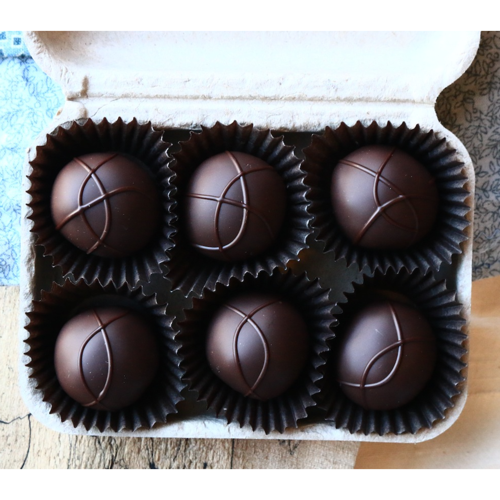 Dark Chocolate Vanilla & Maple Truffles (4 Piece Box)