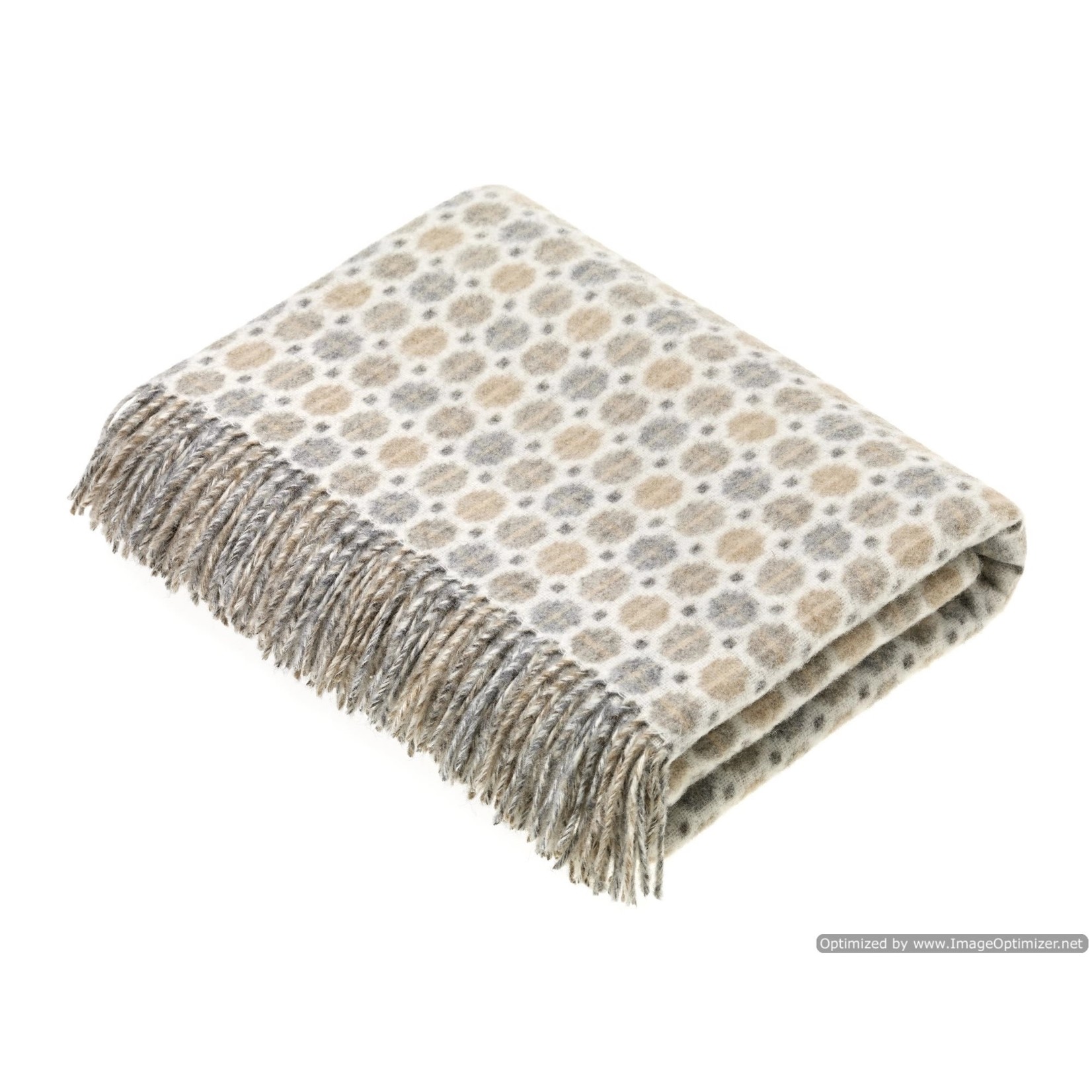 Merino Lambswool Throw Blanket - Milan - Natural, Made in England