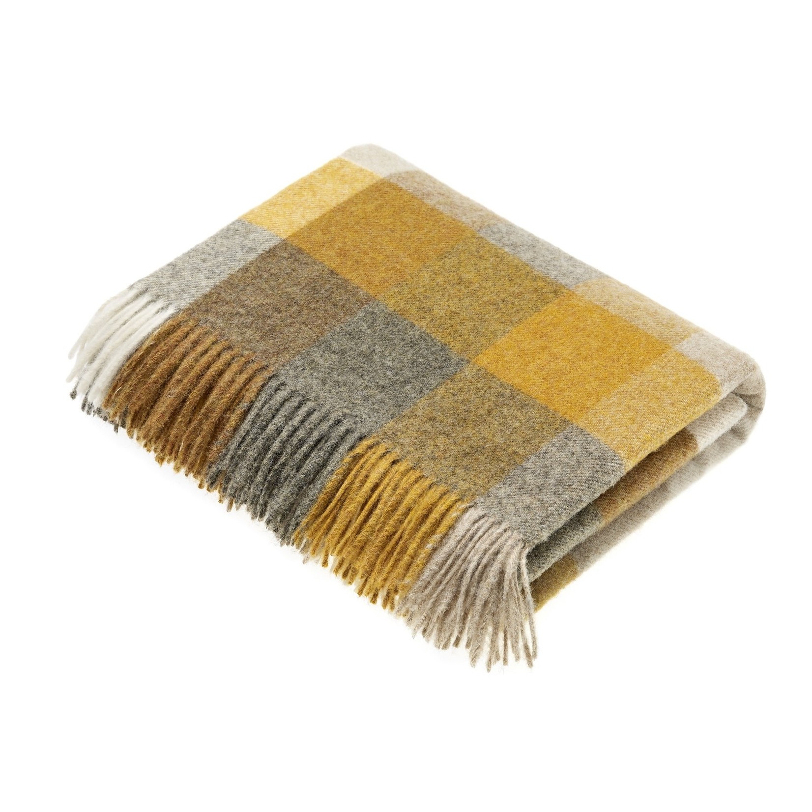 Wool Throw Blanket - Harlequin - Mustard, Made in England | default
