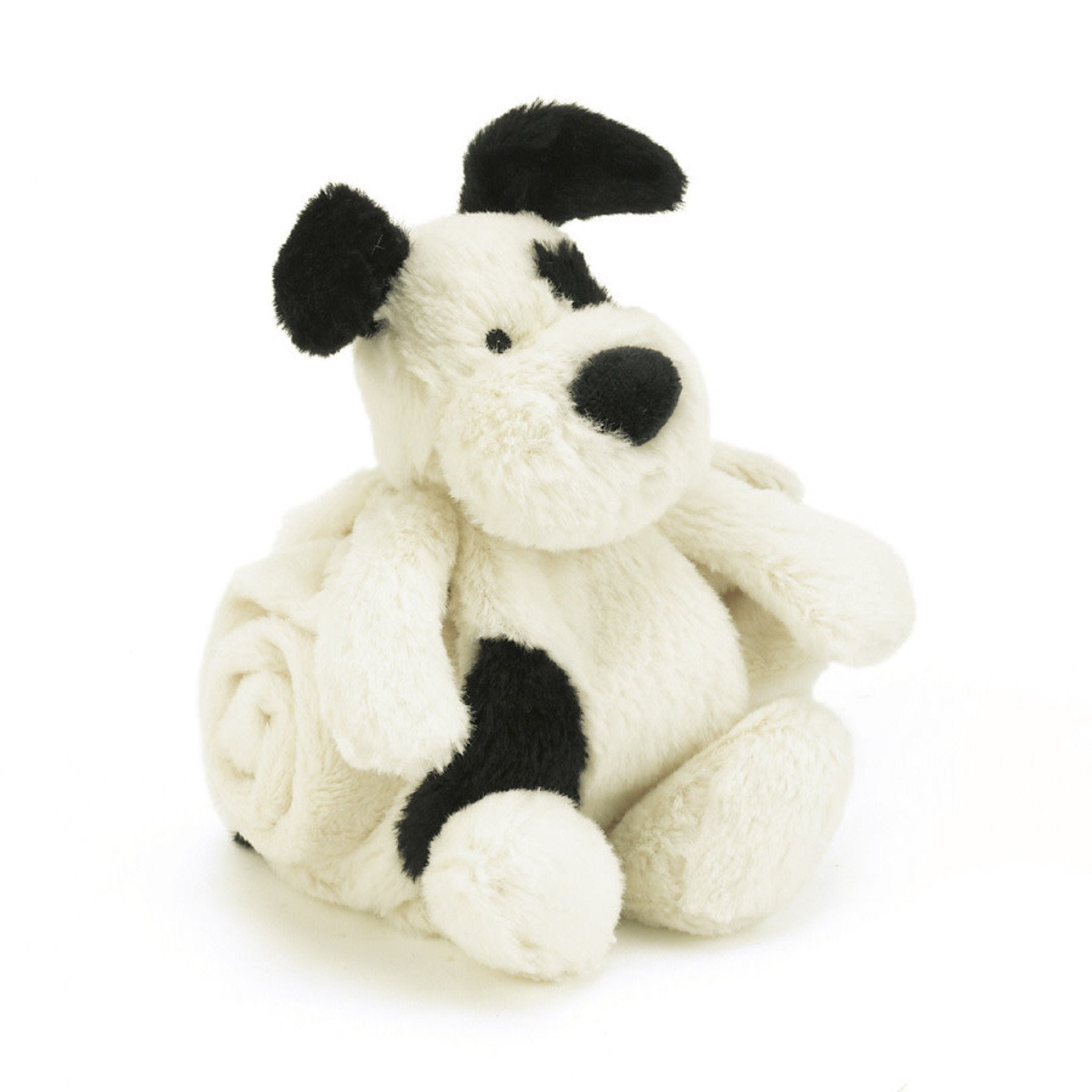 Jellycat Bashful Black and Cream Puppy Kids Stuffed Animal +