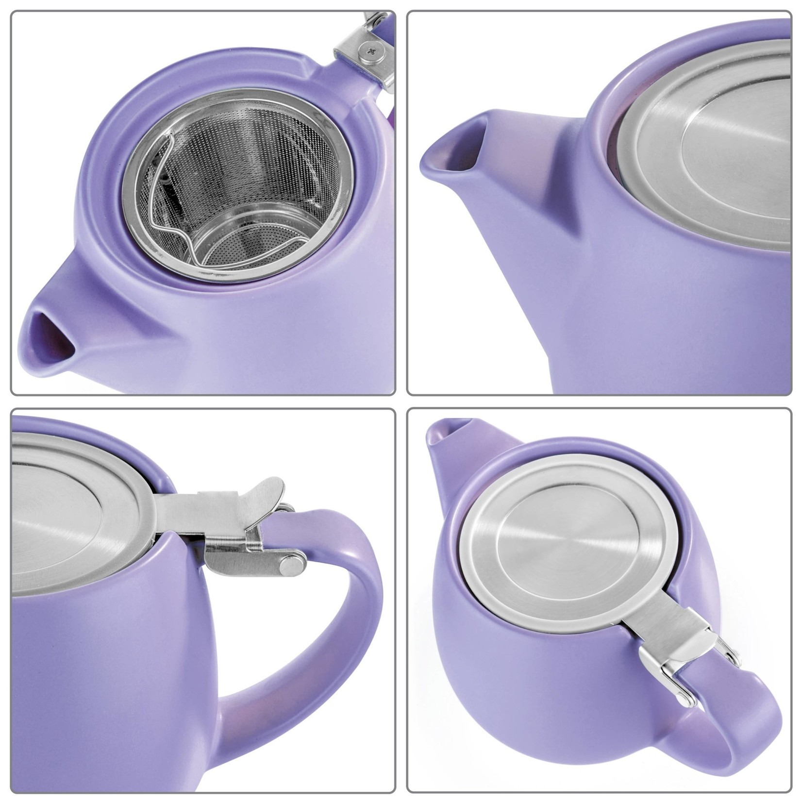 Pluto Violet Porcelain Teapot Infuser 18.2 oz.