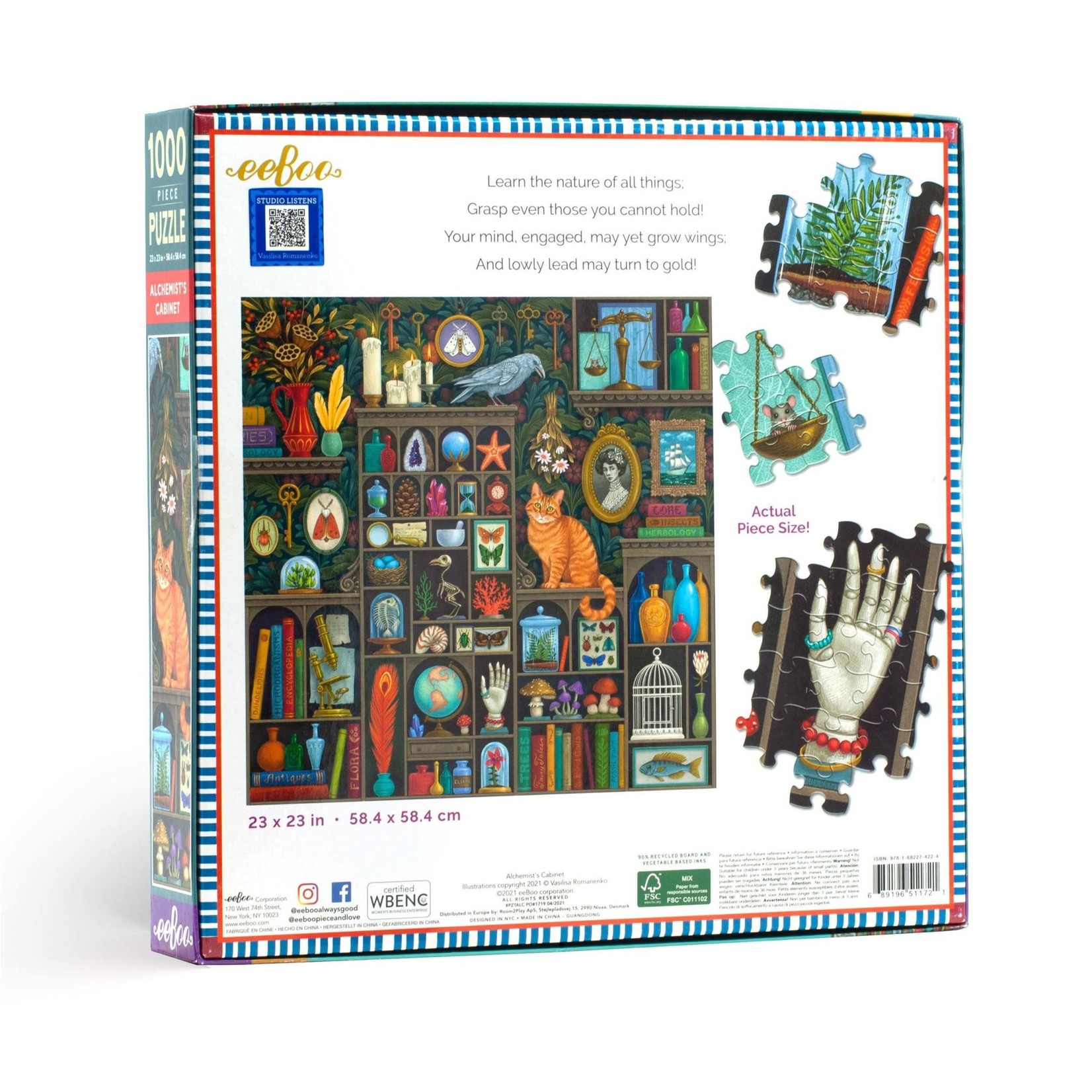 eeboo Alchemist's Cabinet 1000 Piece Square Puzzle