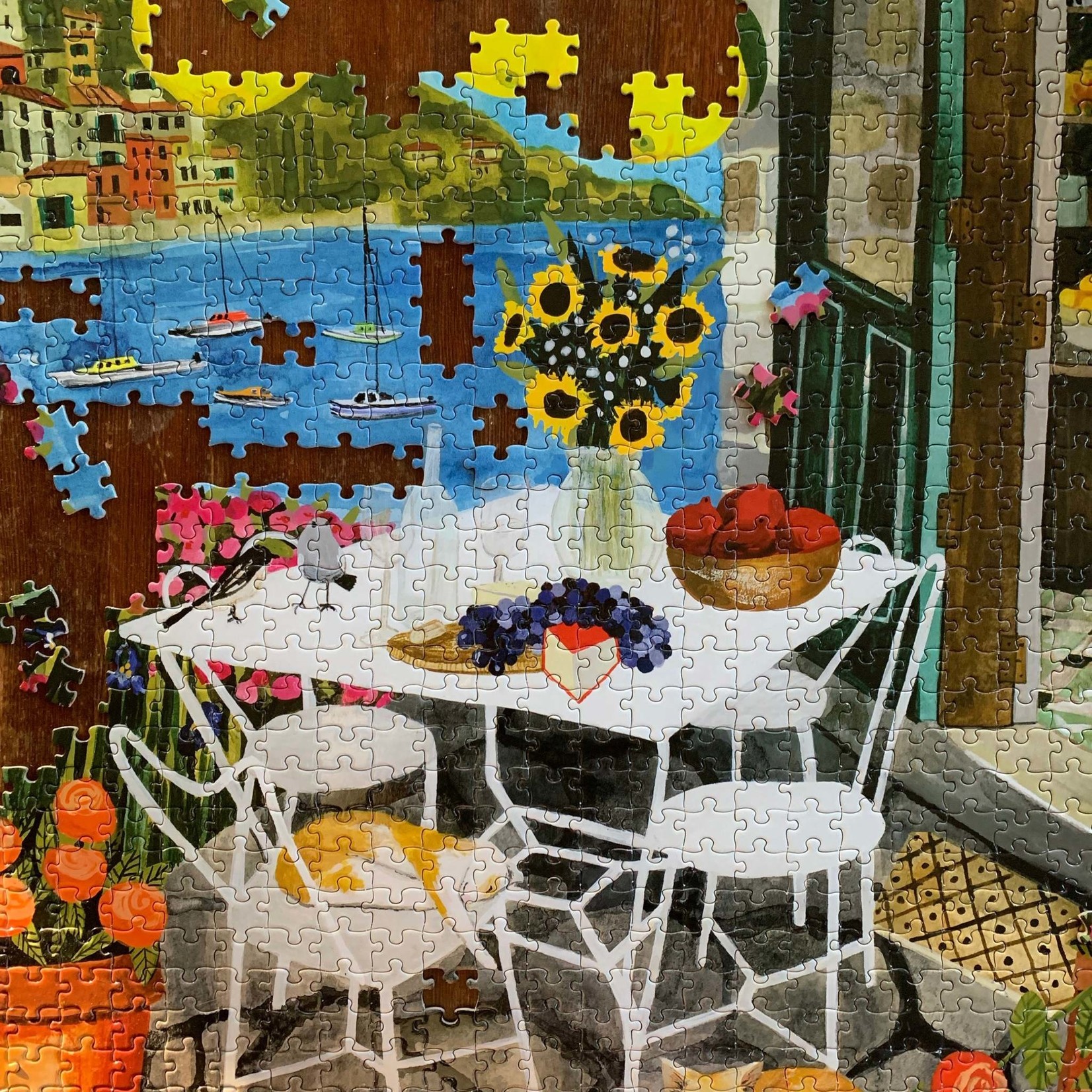 eeboo Cats in Positano 1000 Piece Square Puzzle