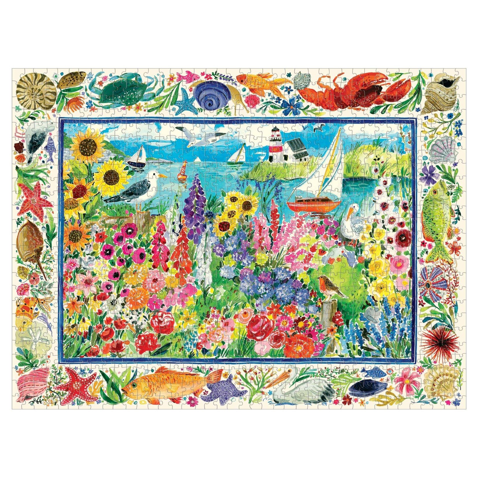 eeboo Seagull Garden 1000 Piece puzzle