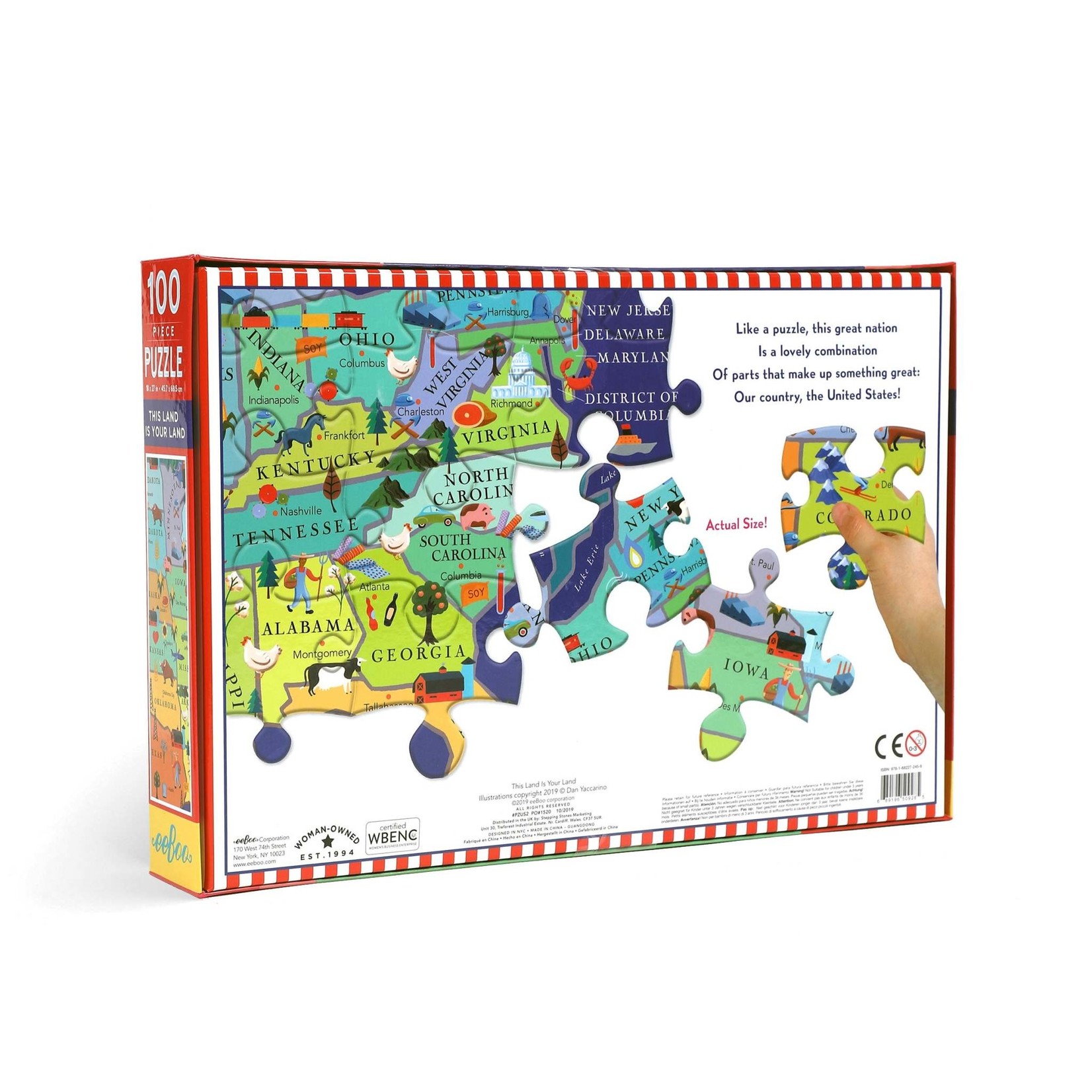 eeboo This Land is Your Land 100 Piece Puzzle