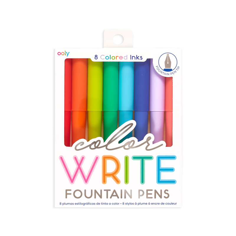 Color Write Fountain Pens Colored Ink Refills Set Of 8 - Mr. Mopps' Toy Shop