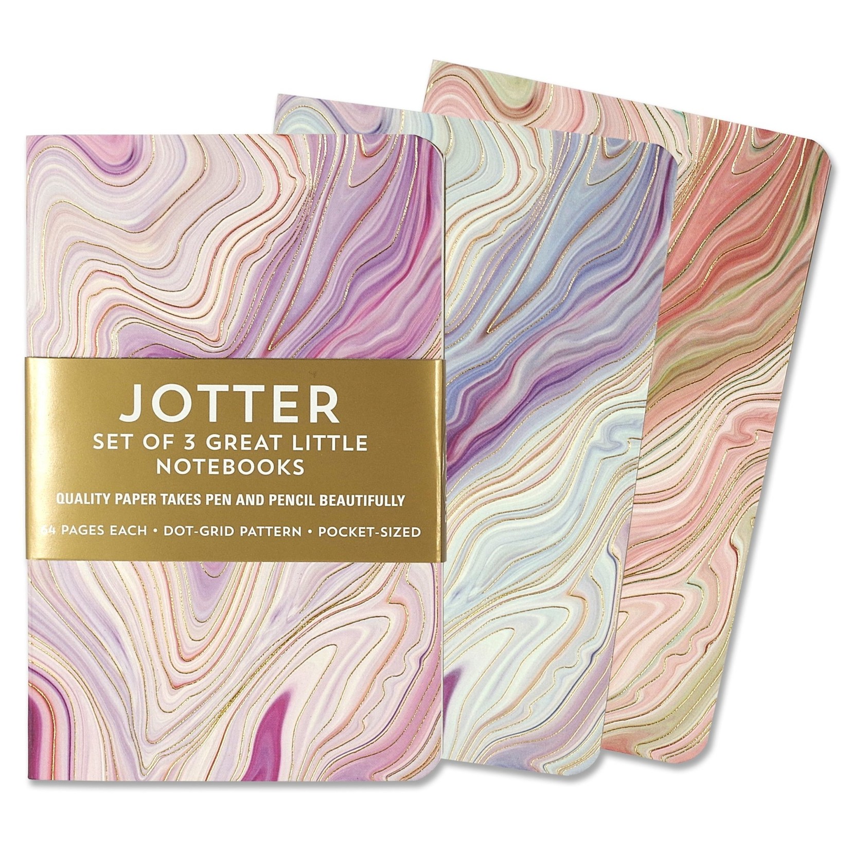 Peter Pauper Press Jotter Notebooks: Agate (3-Pack) (Dot Grid Pattern)