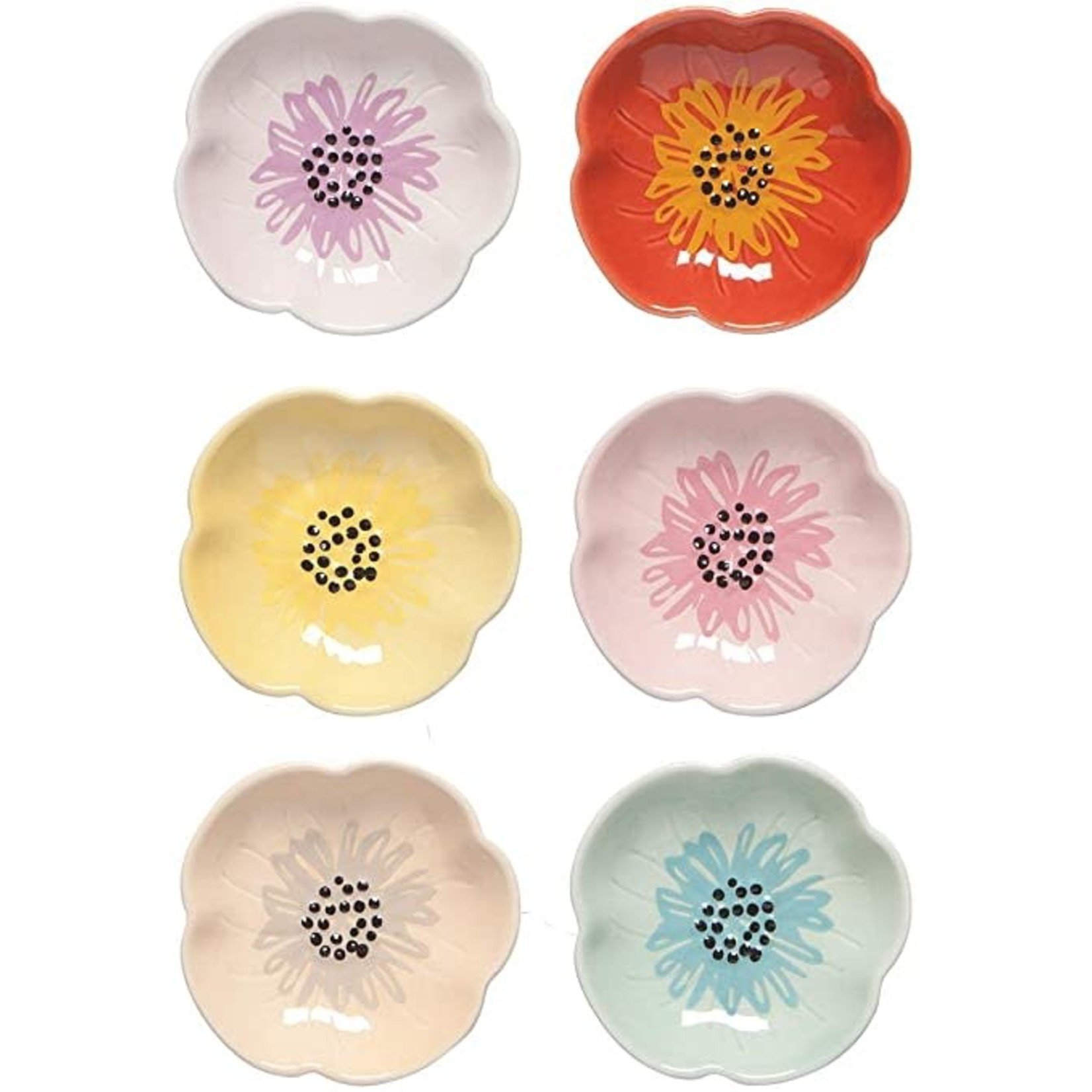 Pinch Bowl Set/6 Flower