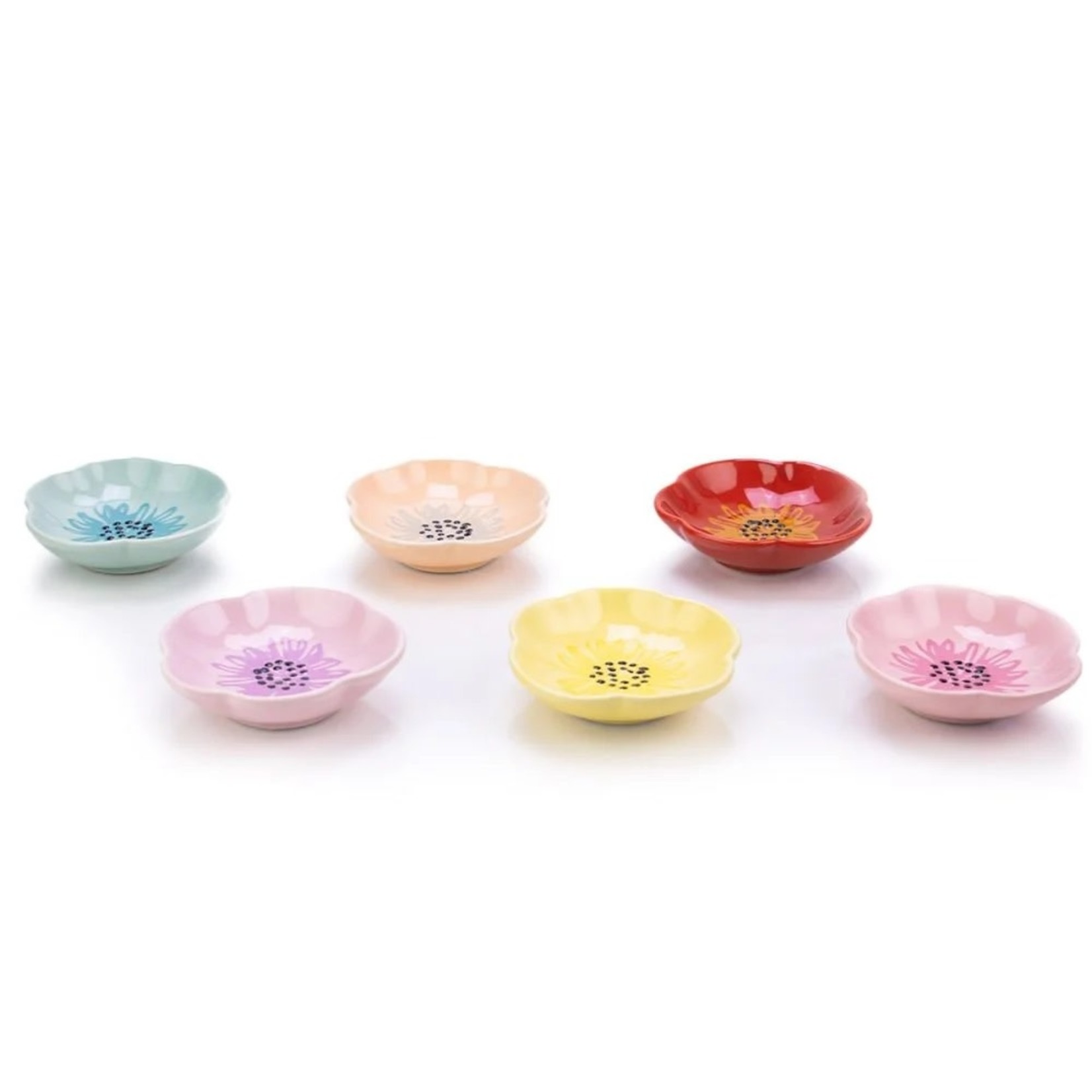 Pinch Bowl Set/6 Flower