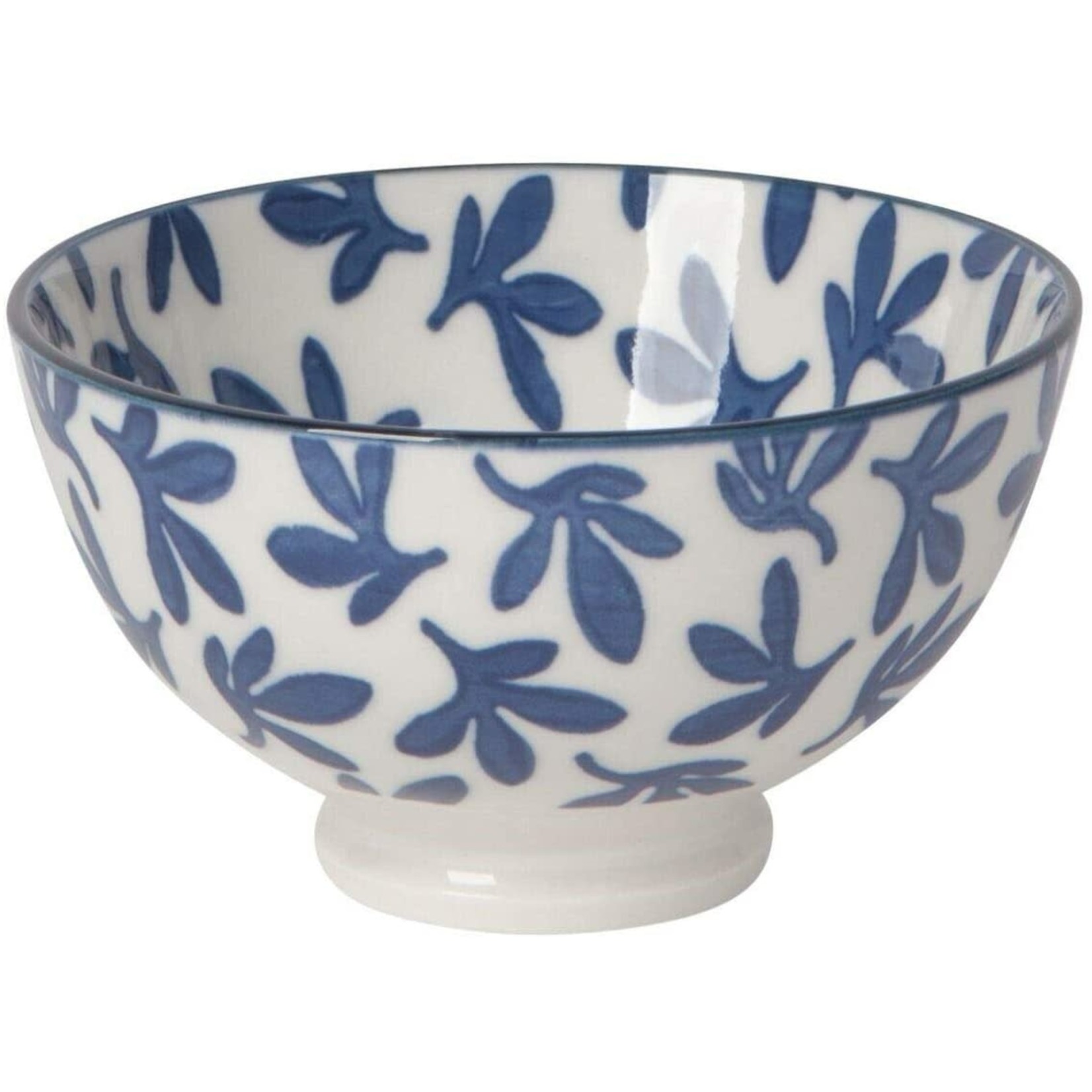 Bowl Stamped 4inch Blue Floral