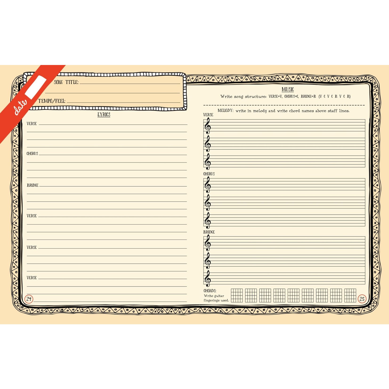 Peter Pauper Press Bookbound Journal: Songwriter's