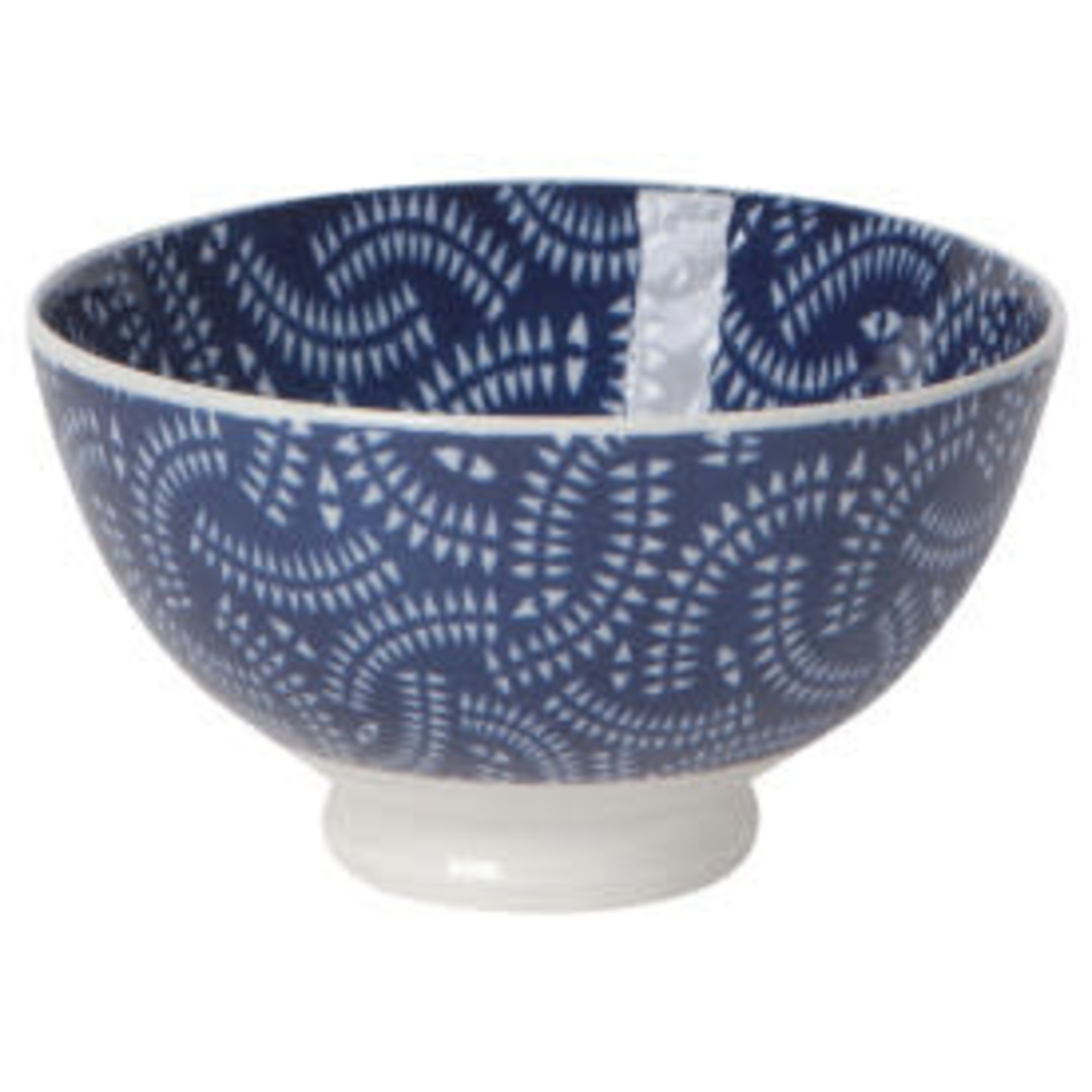 Bowl Stamped 4inch - Indigo Geo