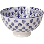 Stamped Bowl 4inch Blue Dots