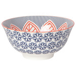 Bowl Stamped 6inch Red Floral
