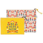 Set/2 Zip Pouch - Be Here Now