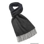 Luxury Plain Black Scarf - Merino Lambswool