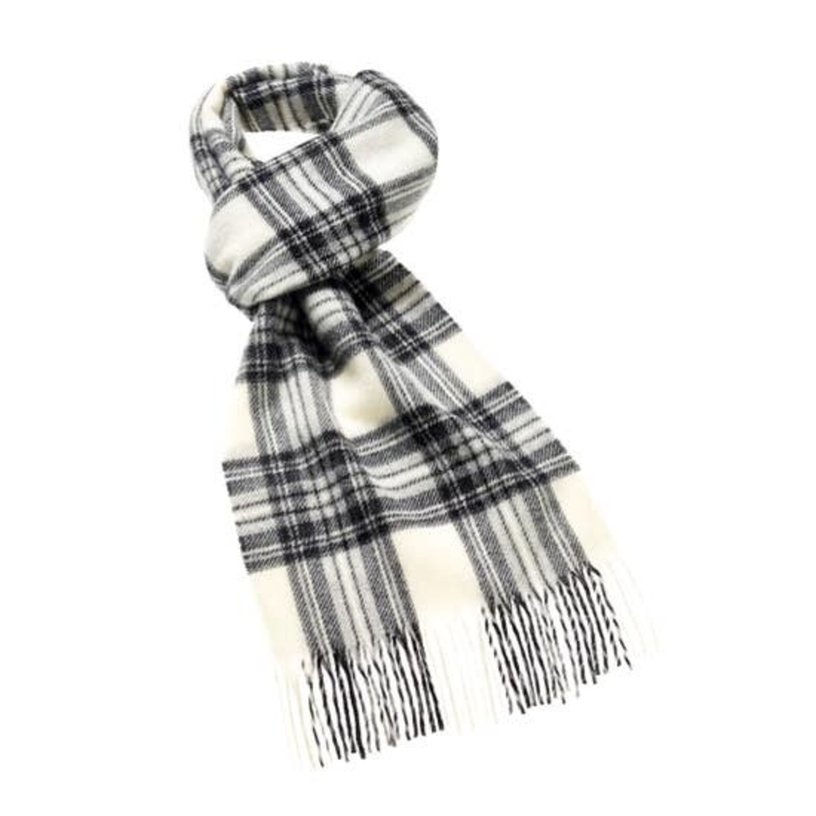 Dress Grey Stewart Tartan Scarf - Merino Lambswool Made in UK
