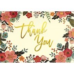 Peter Pauper Press Boxed Thank You Cards: Floral Frame