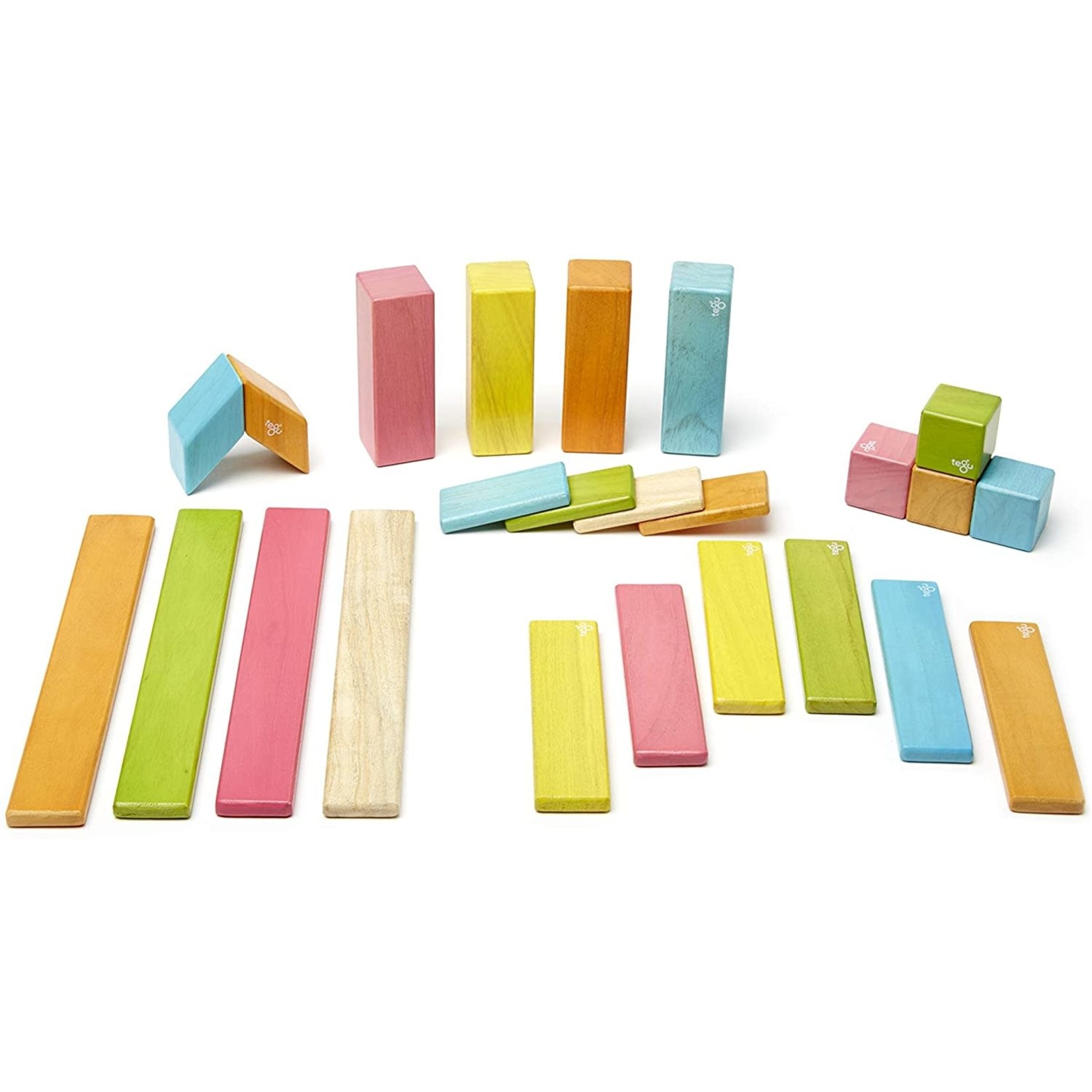 Tints - 24-Piece Set Magnetic Wooden Blocks 1+