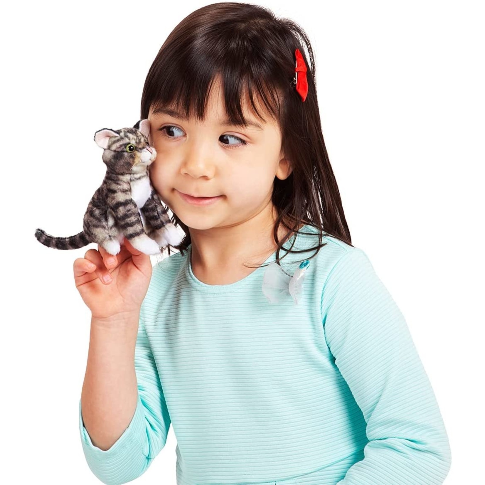 Mini Tabby Cat Finger Puppet