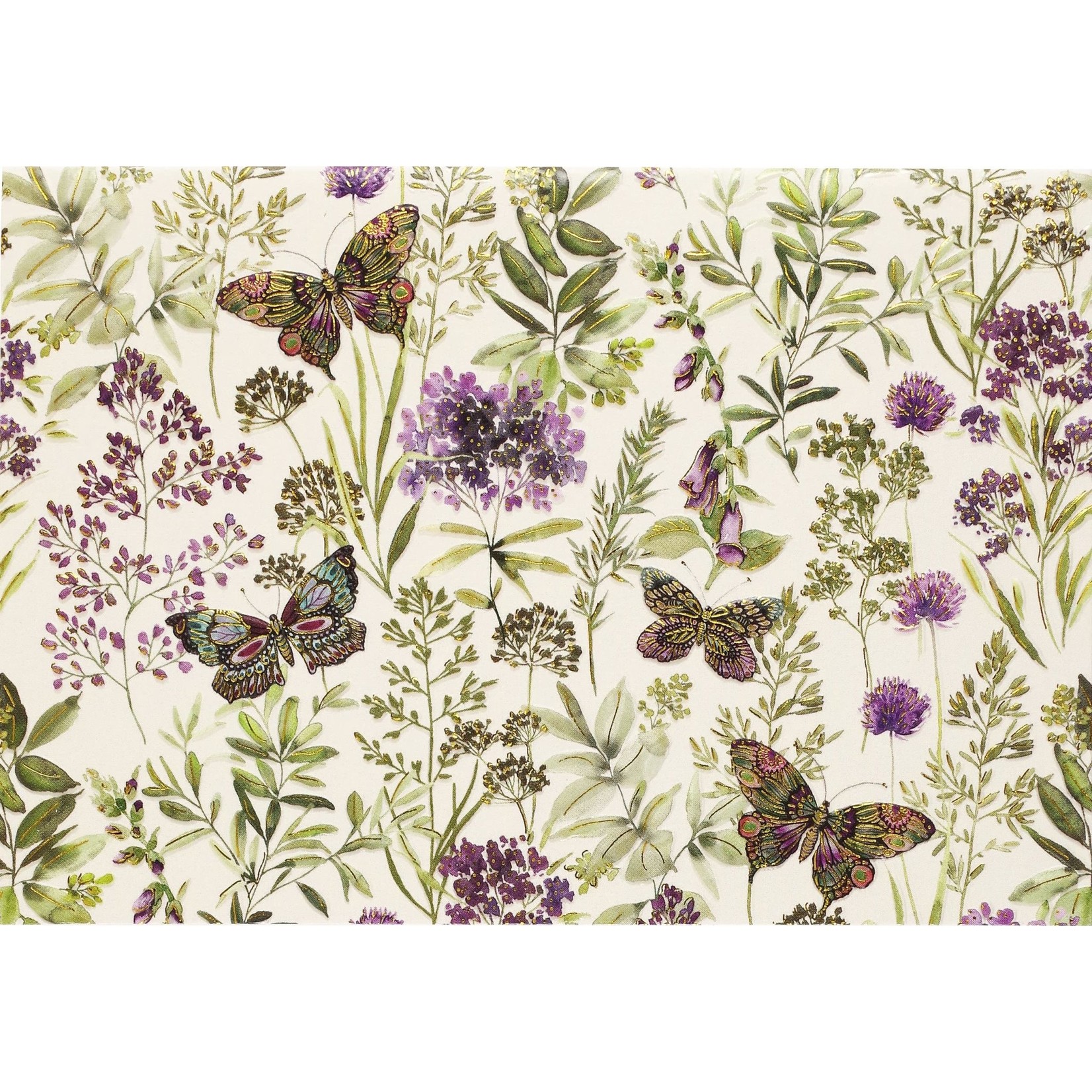 Peter Pauper Press Boxed Note Cards: Amethyst Butterflies
