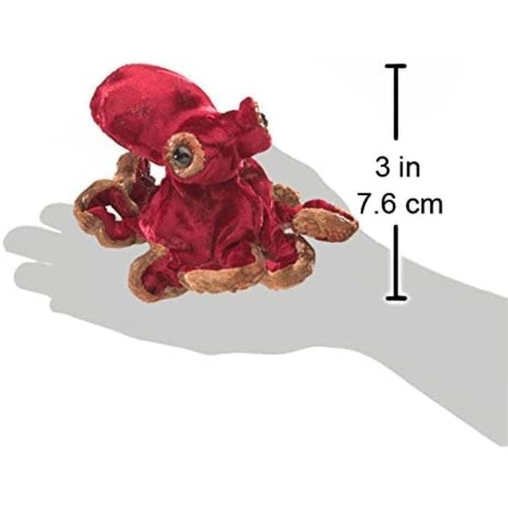 Mini Red Octopus Finger Puppet