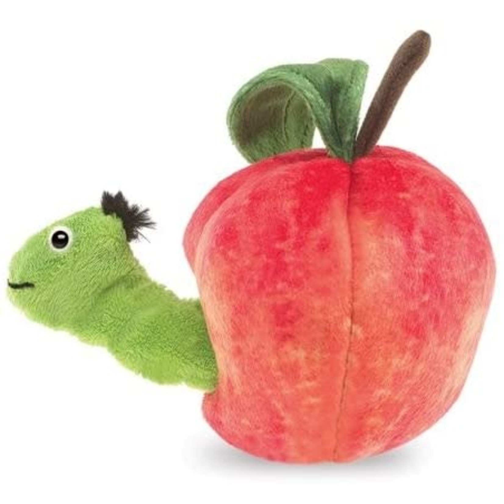 Worm in Apple Finger Puppet