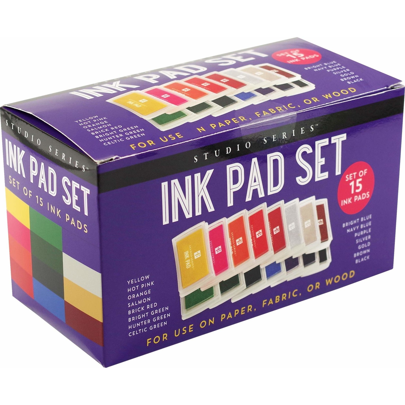 Peter Pauper Press PPsp - Studio Series Ink Pad Set (15 colors)
