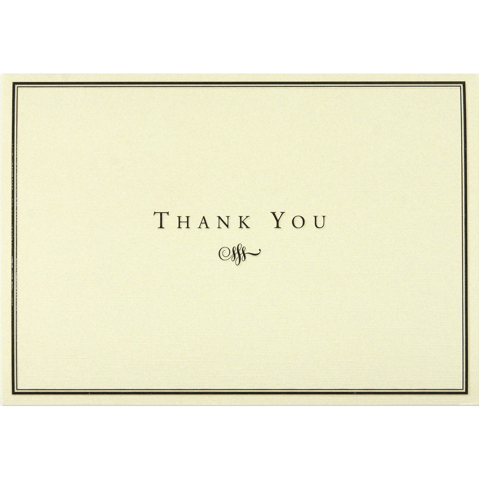 Peter Pauper Press Boxed Thank You Cards: Black/Cream