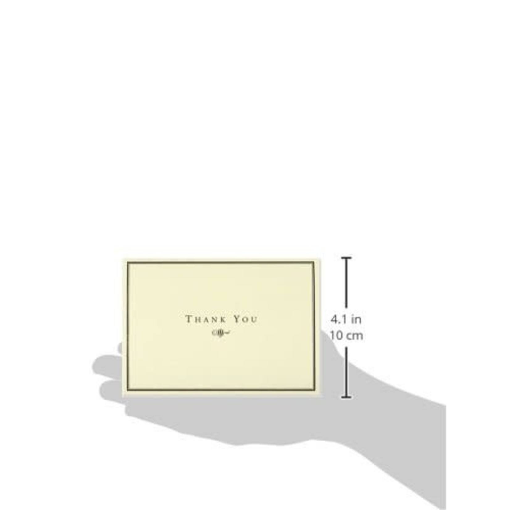 Peter Pauper Press Boxed Thank You Cards: Black/Cream