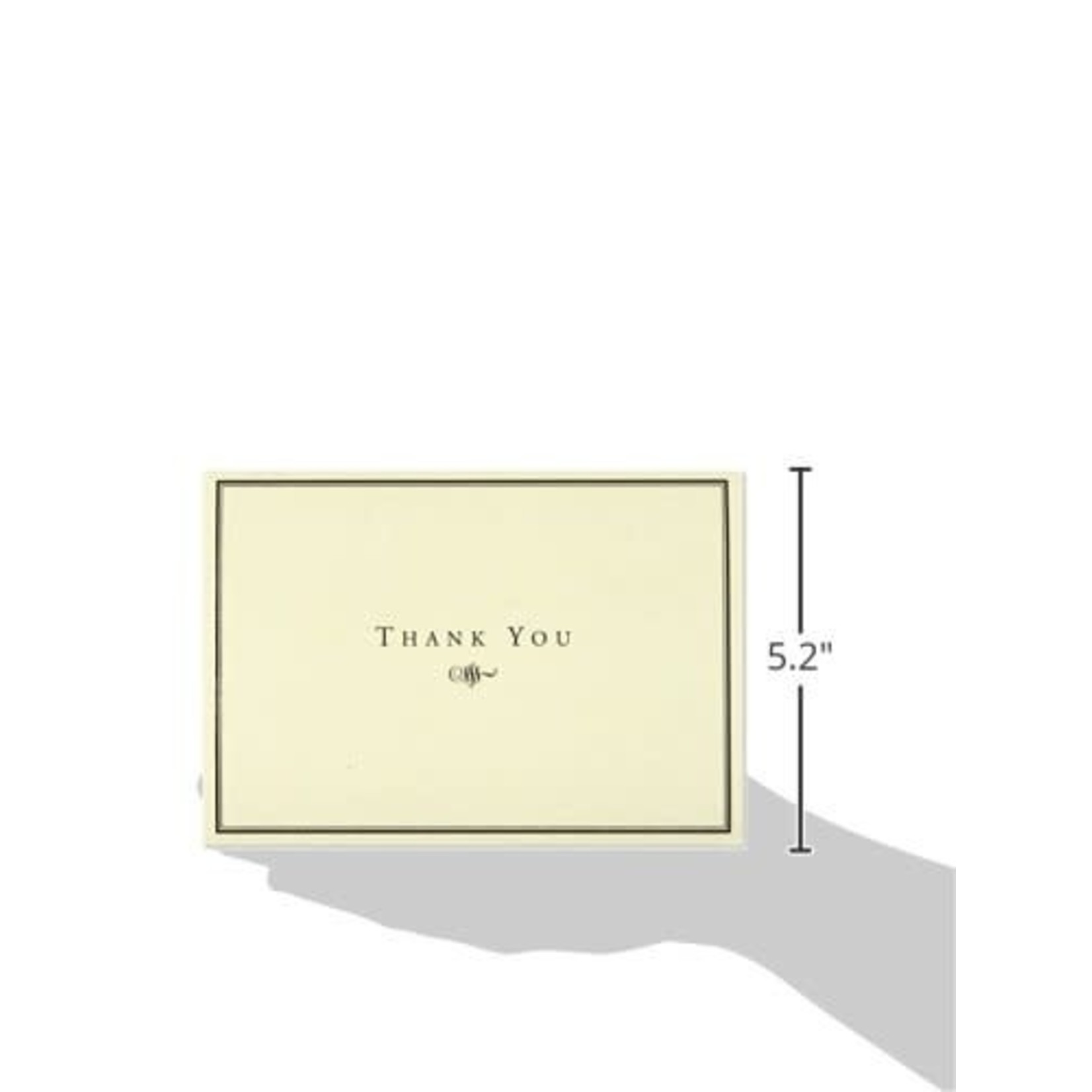 Peter Pauper Press Boxed Thank You Cards: Black/Cream