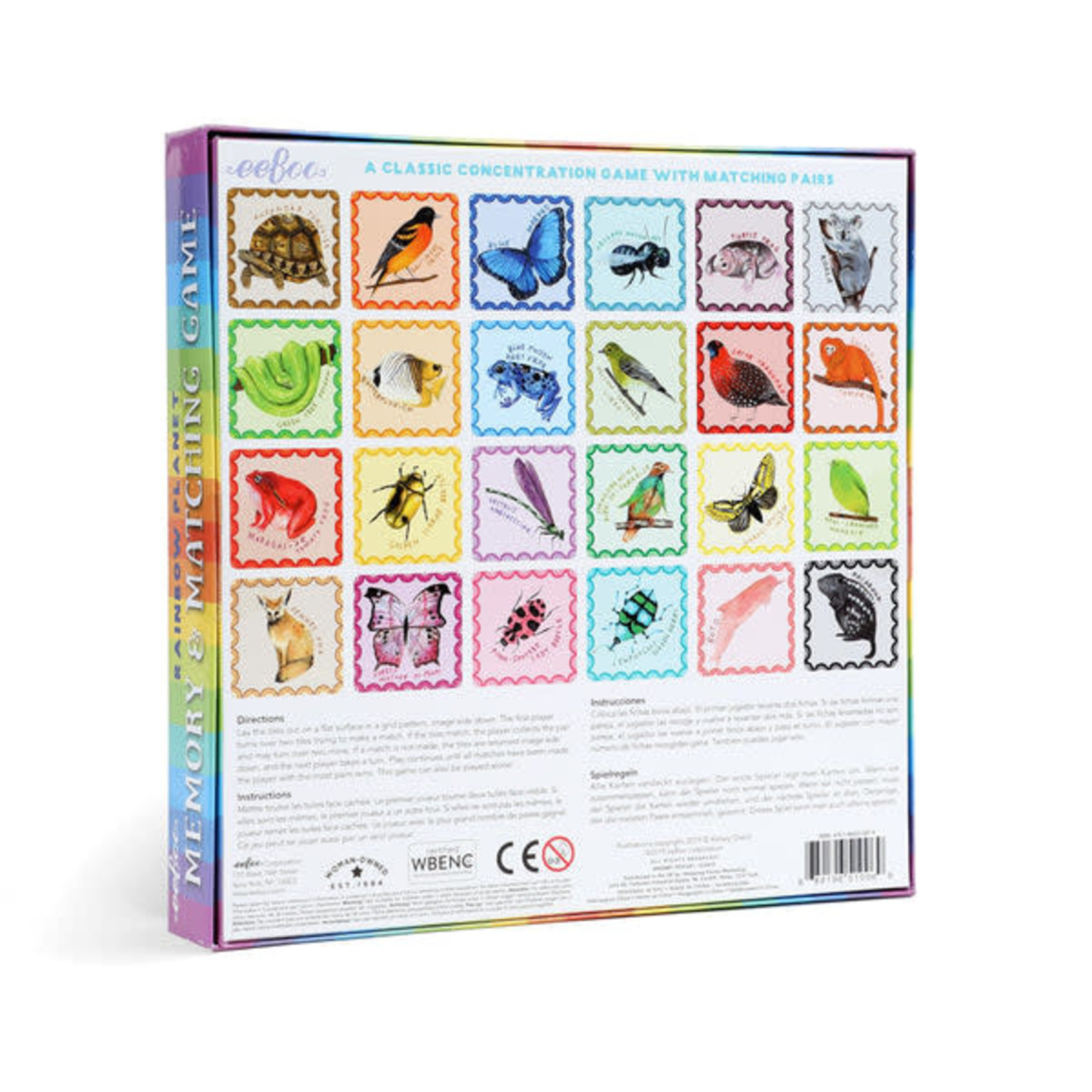 eeboo Rainbow Planet Memory Matching Game 3+