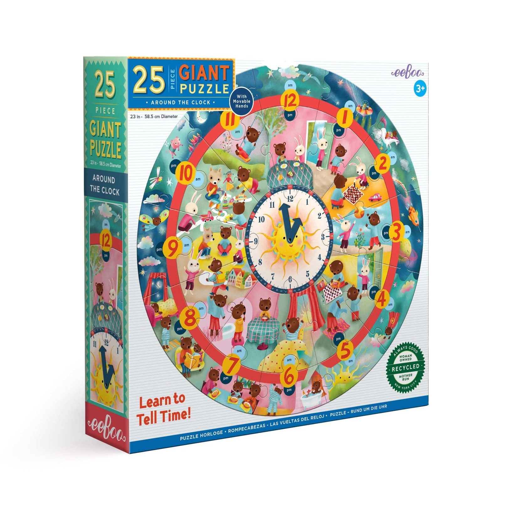 eeboo Around the Clock Puzzle 3+