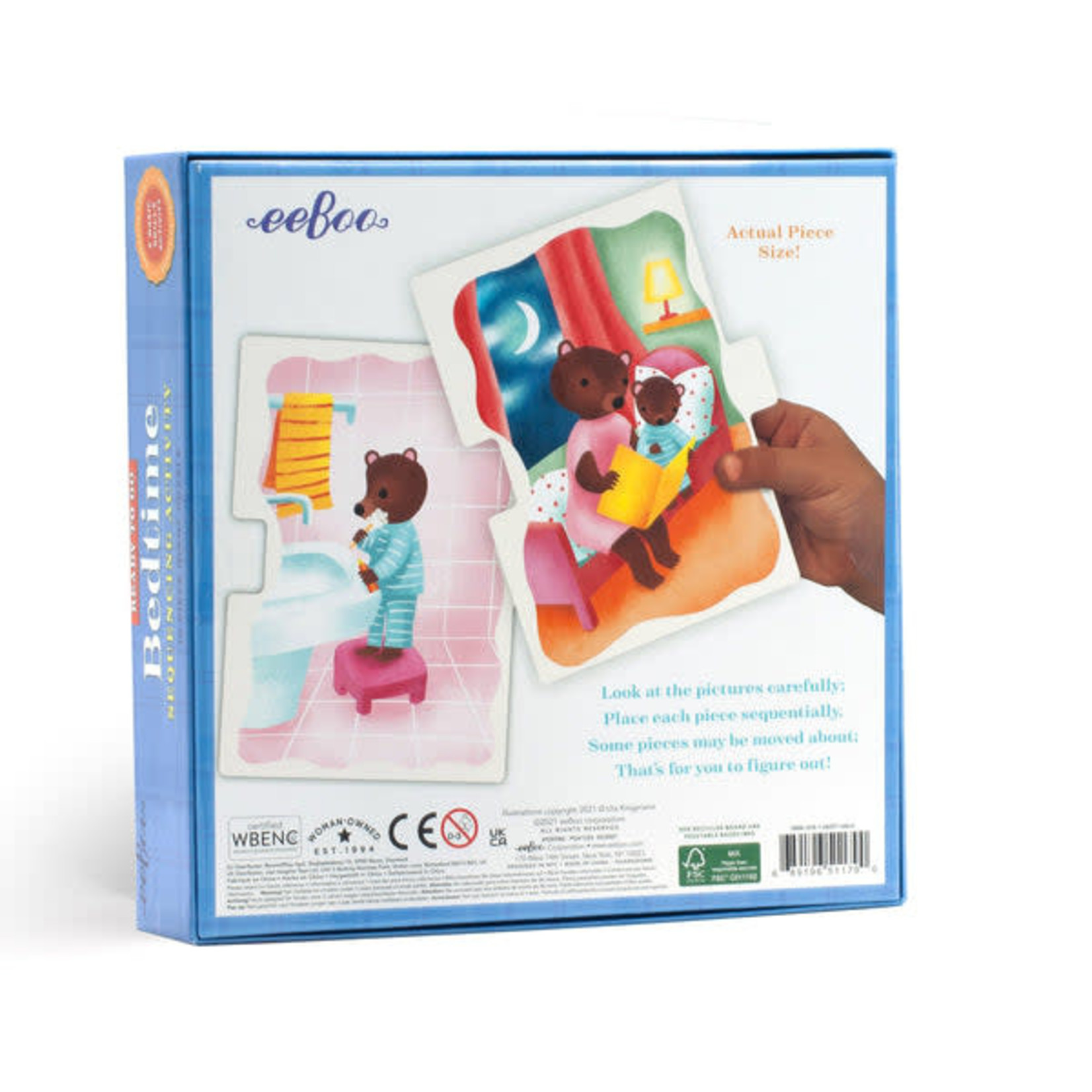 eeboo Ready to Go Puzzle - Bedtime 3+