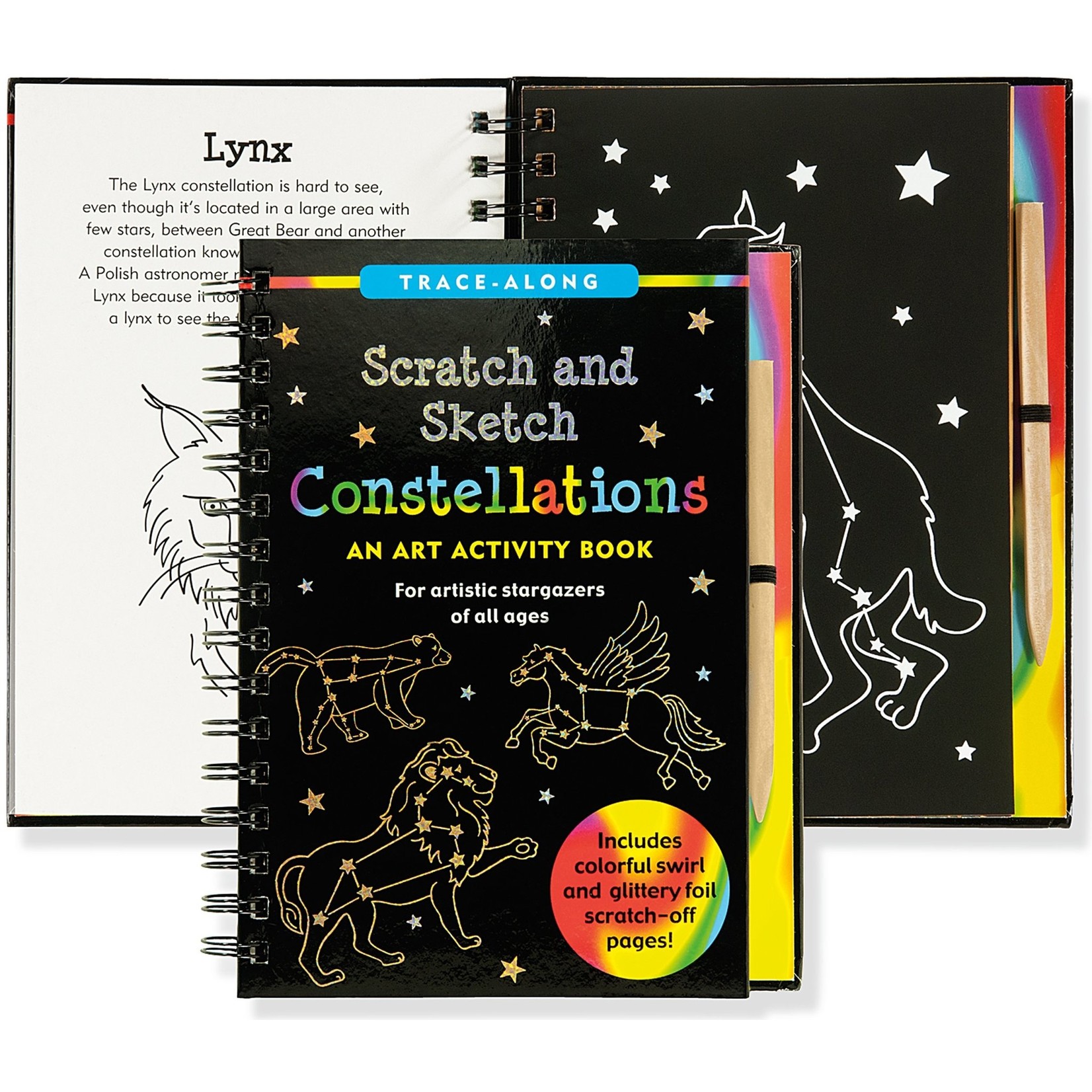 Peter Pauper Press Scratch & Sketch, Constellations (Trace-Along)