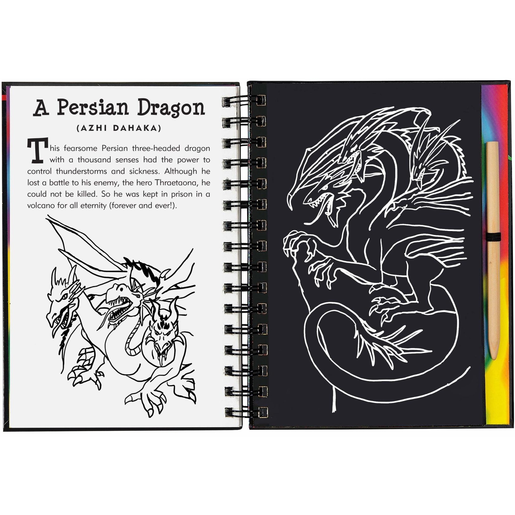 Peter Pauper Press Scratch & Sketch, Dragons & Mythical Creatures (Trace-Along)