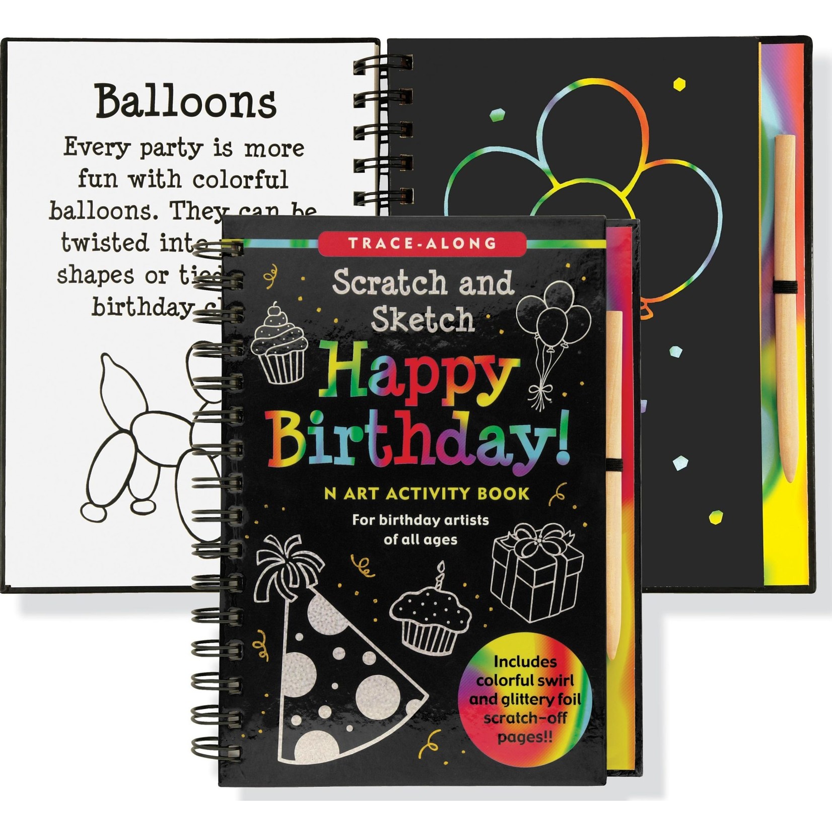 Peter Pauper Press Scratch & Sketch, Happy Birthday! (Trace-Along)