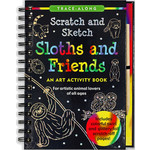 Peter Pauper Press Scratch & Sketch, Sloths & Friends (Trace-Along)