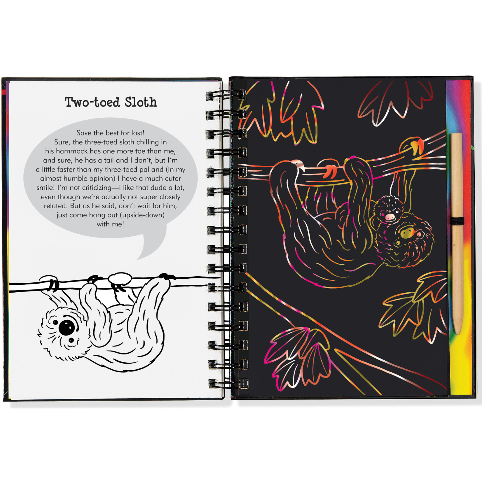 Peter Pauper Press Scratch & Sketch, Sloths & Friends (Trace-Along)