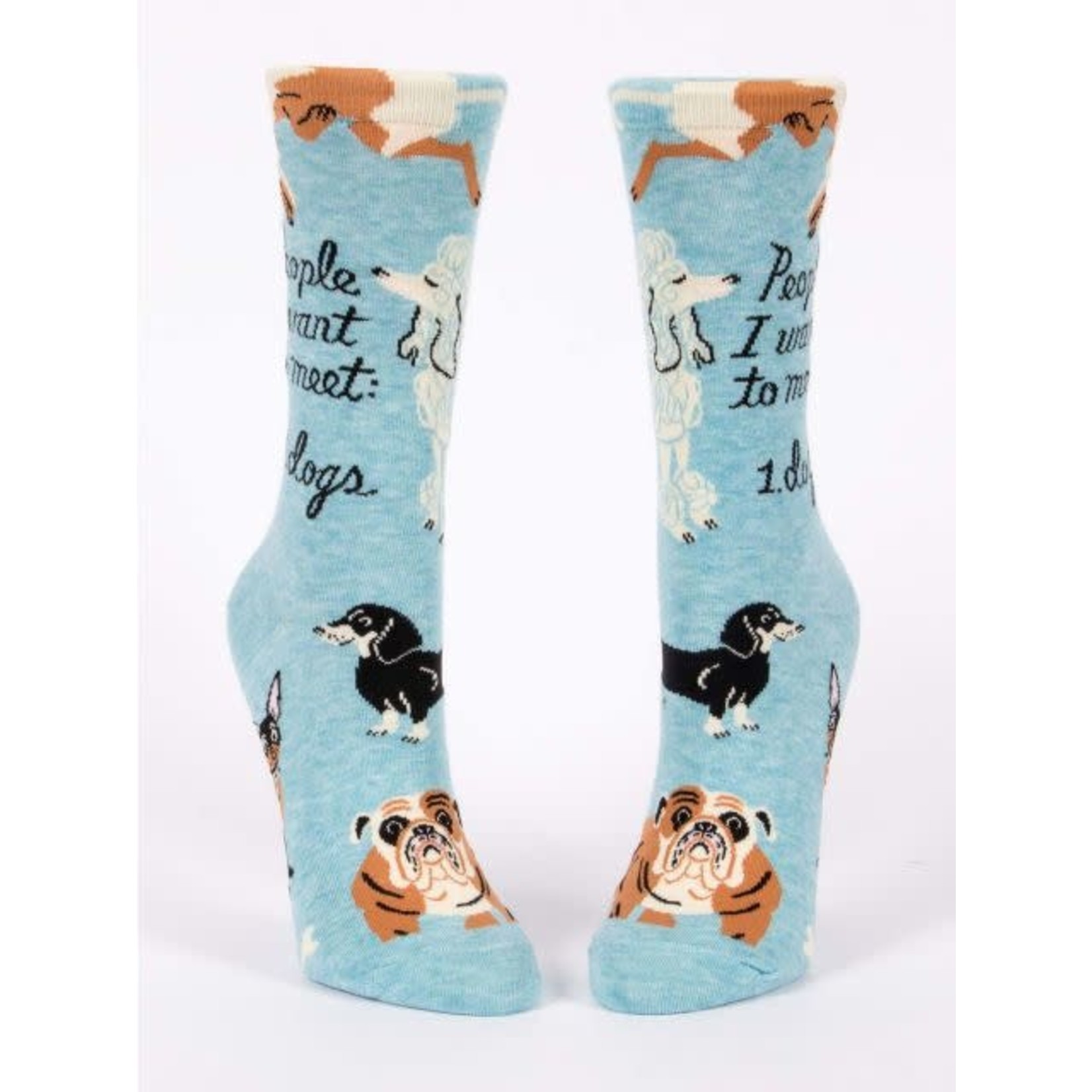 Blue Q People to Meet: Dogs - Crew Socks