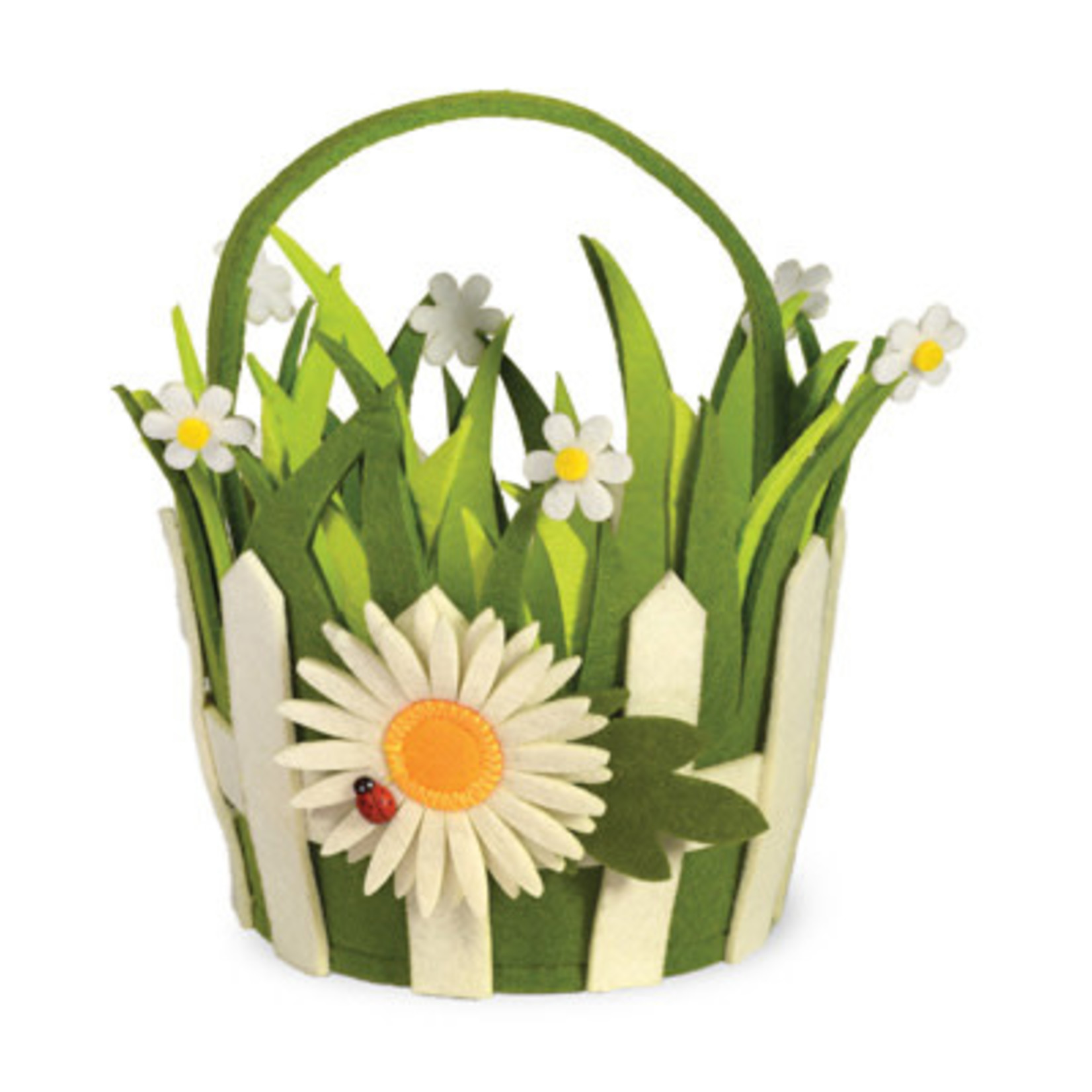 EASTER - Daisy Picket Fence Basket