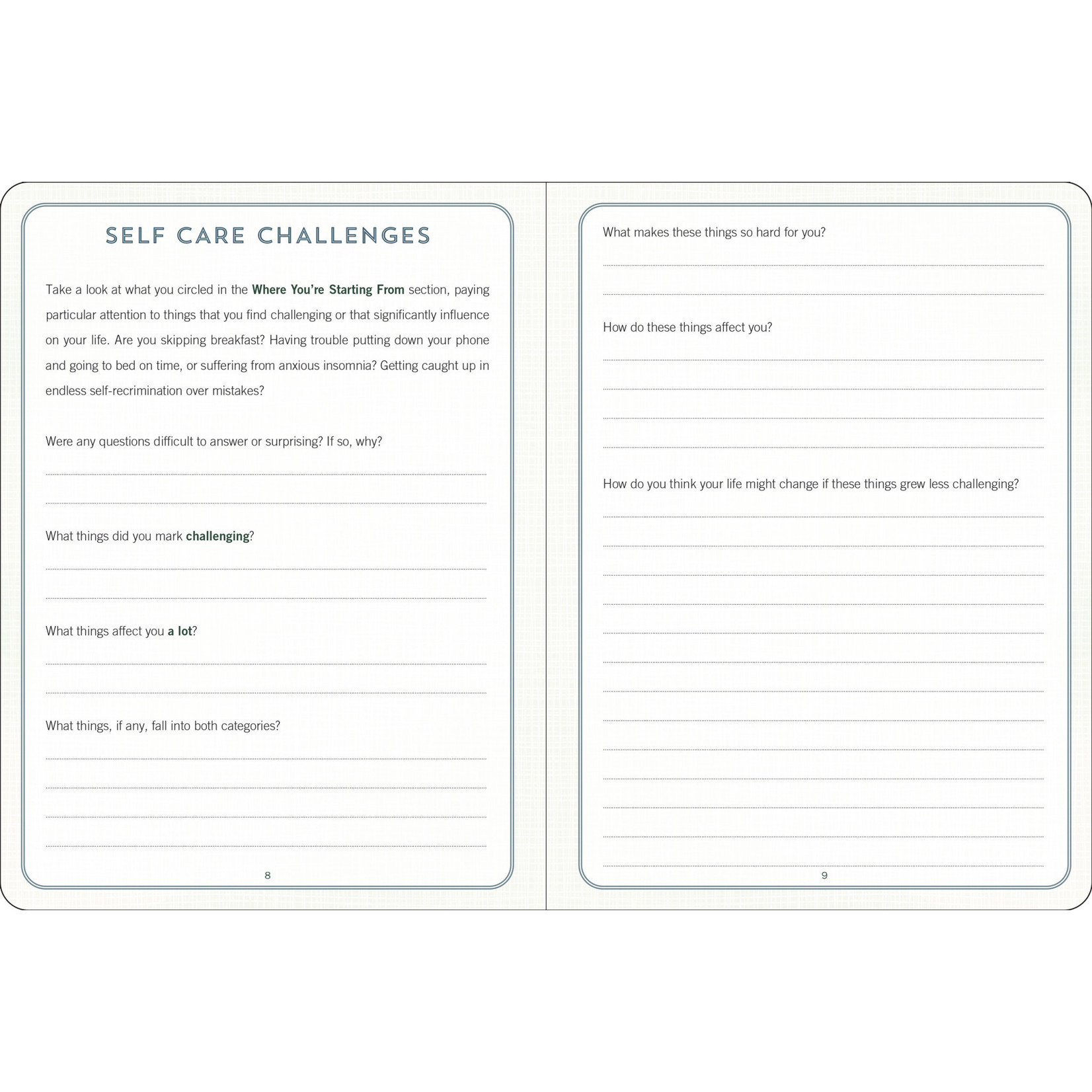 Self Care: A Journal for Being Kind to Yourself