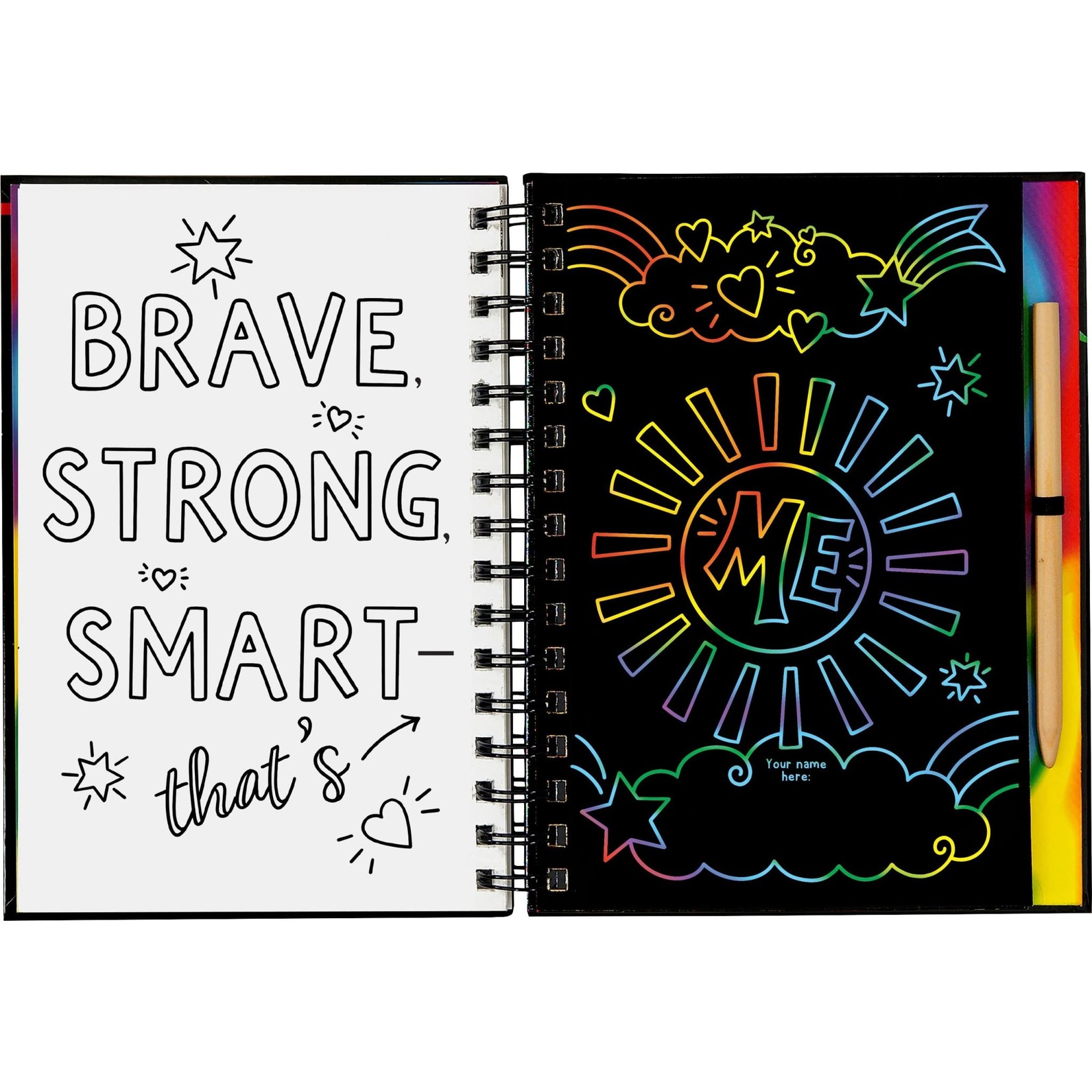 Peter Pauper Press Scratch & Sketch: Brave, Strong, Smart--That's Me (Trace-Along)