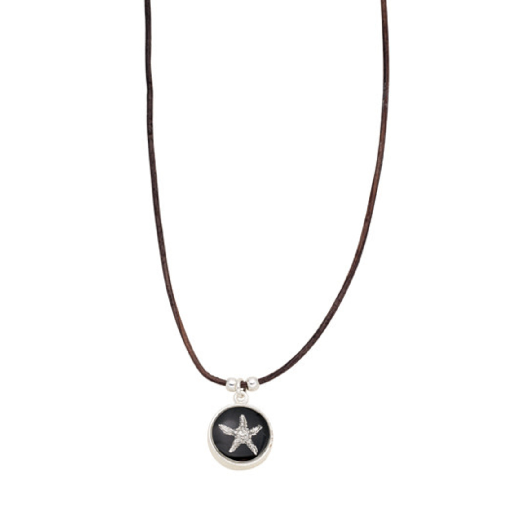Baby Bloom Silver Starfish Black Bb Necklace