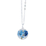 Forget Me Not On Shell 16" Petite Rd. Necklace
