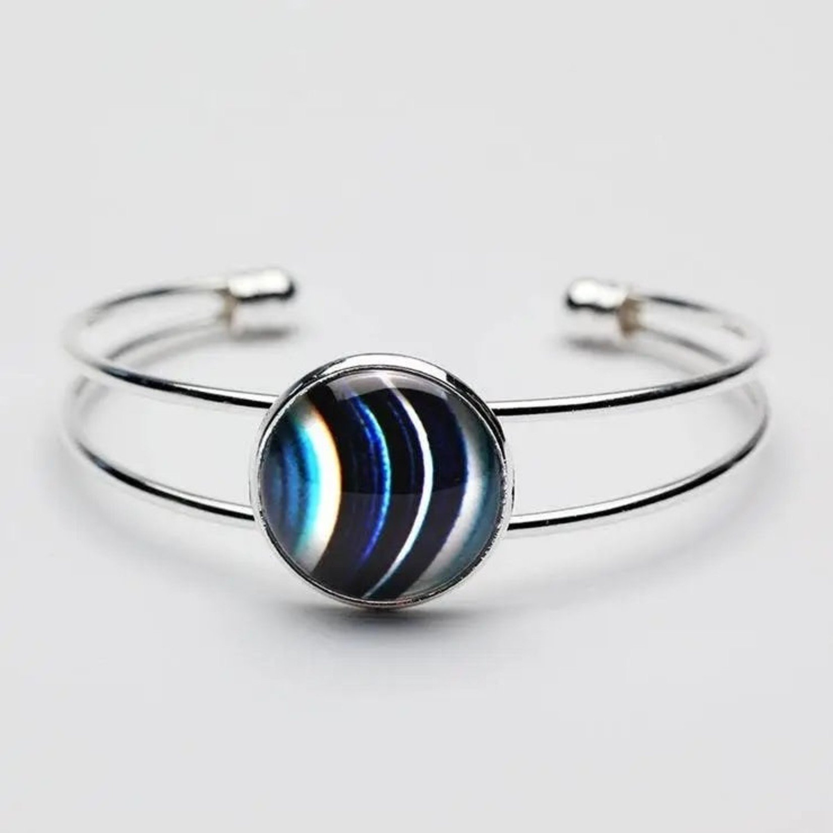Abstract Bracelet Bangle - Saturn Blue