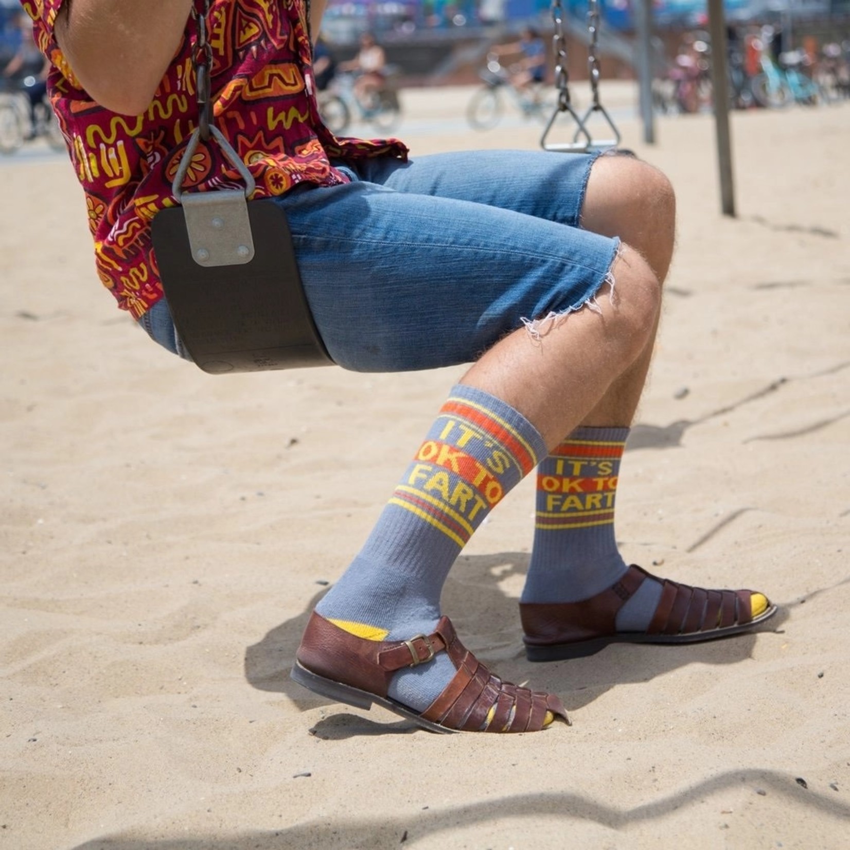 It`s OK To Fart Gym Socks Ribbed Gym Socks