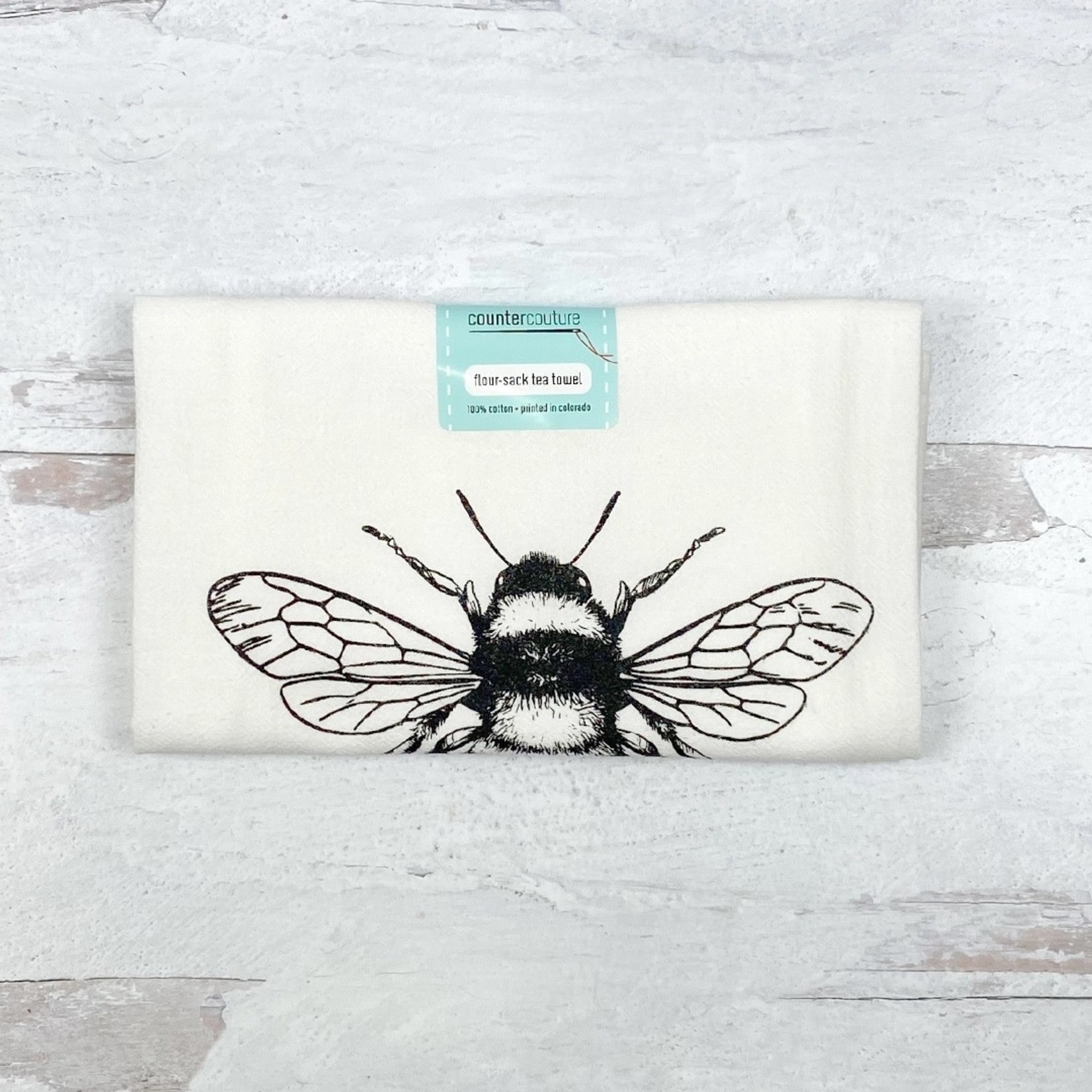 Honey Bee Flour Sack Tea Towel