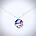 Watercolor Necklace - Red Fusion 16"